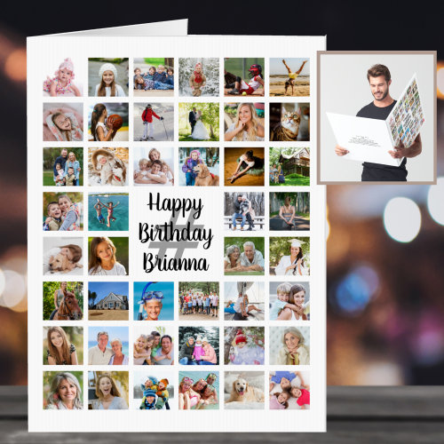 Any Age Birthday Photo Collage 46 Photos Custom