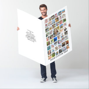 Any Age Birthday Photo Collage 52 Photos Card