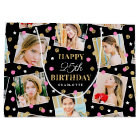 Any Age Birthday Photo Collage Pink 25th