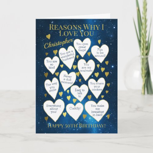 Any Age Birthday Reasons Why I Love You