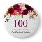 Any Age Burgundy Floral Boho 100th Birthday Party