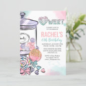ANY AGE - Candy Theme Birthday Invitation (Standing Front)