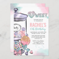 ANY AGE - Candy Theme Birthday Invitation