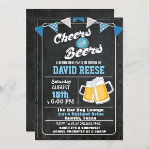ANY AGE - Cheers and Beers Retirement Invitation