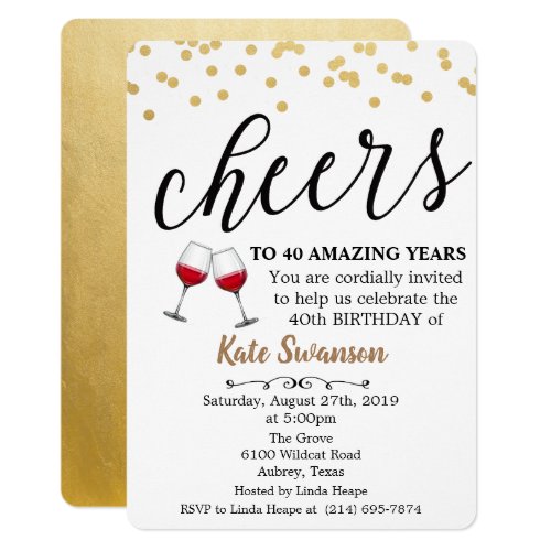 Cheers Birthday Invitations – Your Main Event Prints