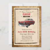 ANY AGE - Classic Car Vintage Birthday Invitation (Front)