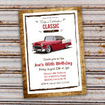 ANY AGE - Classic Car Vintage Birthday Invitation<br><div class="desc">Classic Car Retro Vintage Birthday Invitation</div>