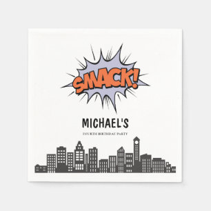 Any Age Comics Book Superhero Birthday Napkins