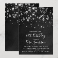 ANY AGE - Diamond Chalkboard Birthday Invitation