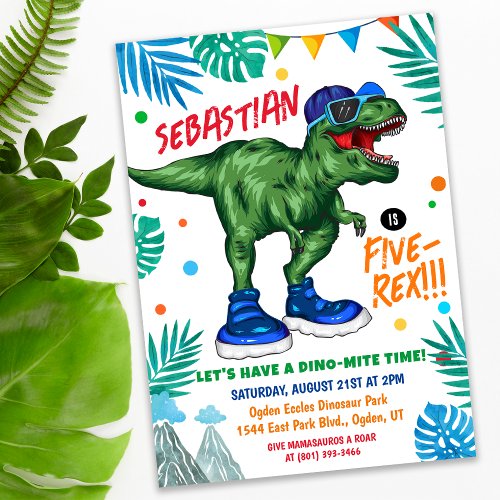 ANY AGE _ Dinosaur Birthday Party Invitation