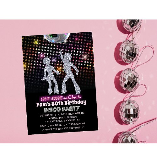 ANY AGE _ Disco Birthday Party Invitation