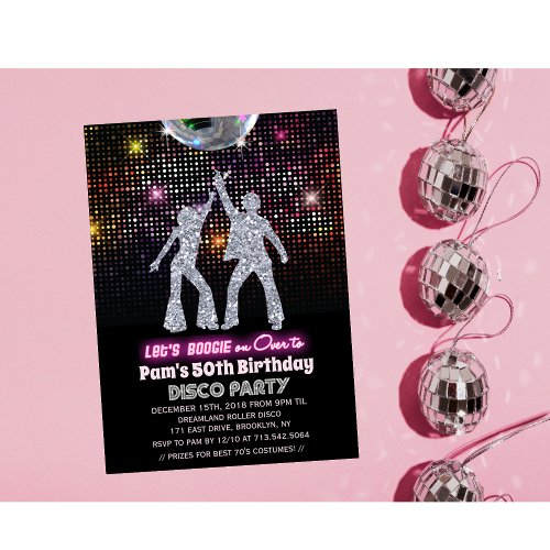 ANY AGE _ Disco Birthday Party Invitation