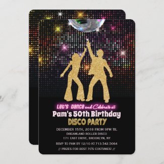 ANY AGE - Disco Birthday Party Invitation