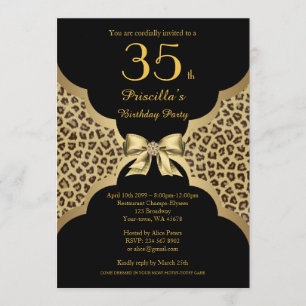 - Any age editable,Birthday Party ANY AGE,Cheetah Invitation