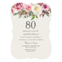 80th birthday invitations zazzle