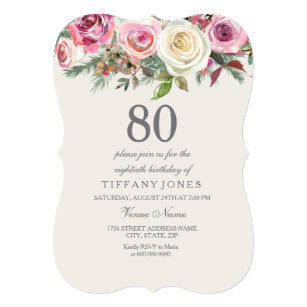 white rose 80th birthday