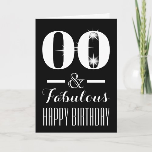 Any age  fabulous  Custom background color Card