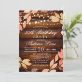 ANY AGE - Fall Adult Birthday Party Invitation (Standing Front)
