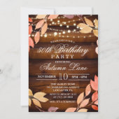 ANY AGE - Fall Adult Birthday Party Invitation (Front)