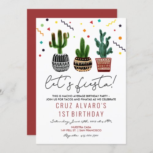 ANY AGE _ Fiesta Cactus Birthday Invitation
