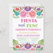 ANY AGE - Fiesta Floral Birthday Invitation (Front)