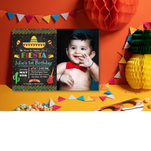 ANY AGE - Fiesta Mexican Birthday Chalk Invitation