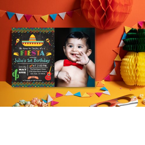 ANY AGE _ Fiesta Mexican Birthday Chalk Invitation