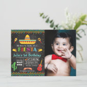 ANY AGE - Fiesta Mexican Birthday Chalk Invitation (Standing Front)