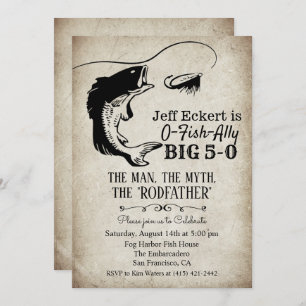 ANY AGE - Fishing Birthday Invitation