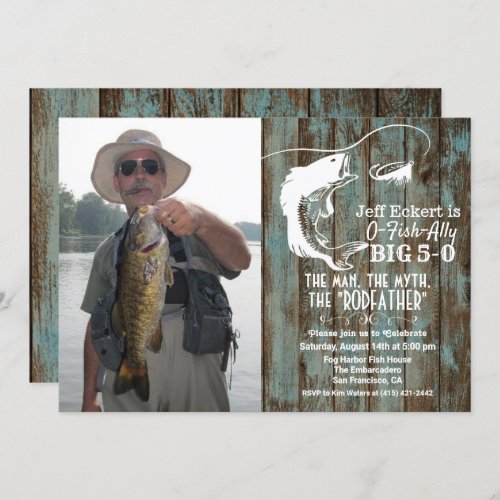 ANY AGE _ Fishing Birthday Photo Invitation