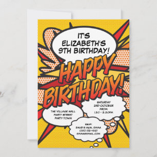 Any Age Fun Modern Birthday Party Invitation