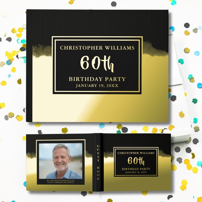 Any Age Guest Book Birthday Party Photo for Him (Creator Uploaded)