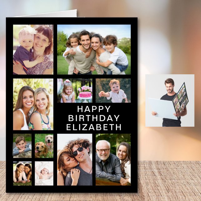 Any Age Happy Birthday Photo Collage Giant Card (Creator Uploaded)