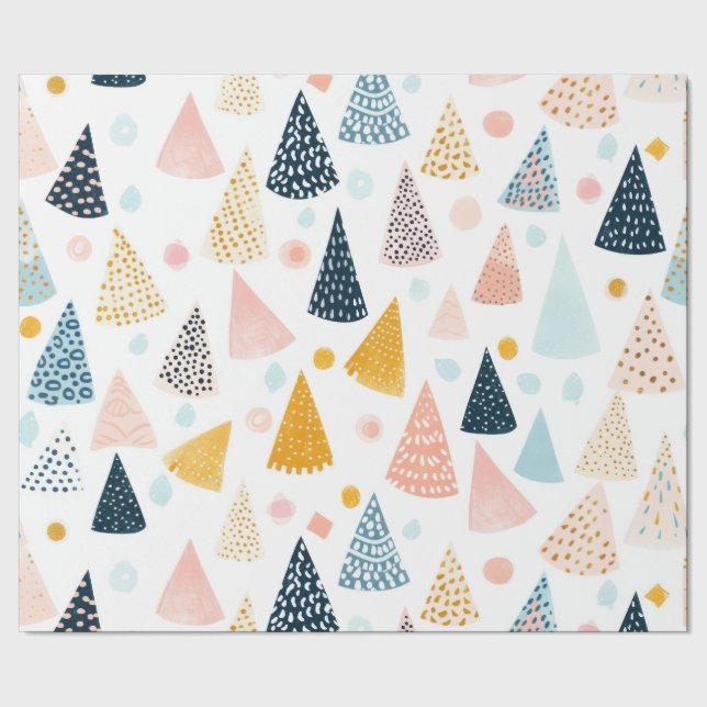 Any Age happy pastel birthday holiday Wrapping Paper (Seam)