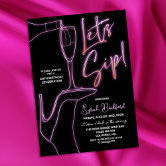 ANY AGE - Let's Sip Birthday Invitation