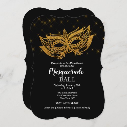 ANY AGE _ Masquerade Ball Birthday Invitation