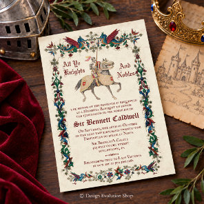 ANY AGE - Medieval Renaissance Birthday Invitation