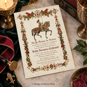ANY AGE - Medieval Renaissance Birthday Invitation