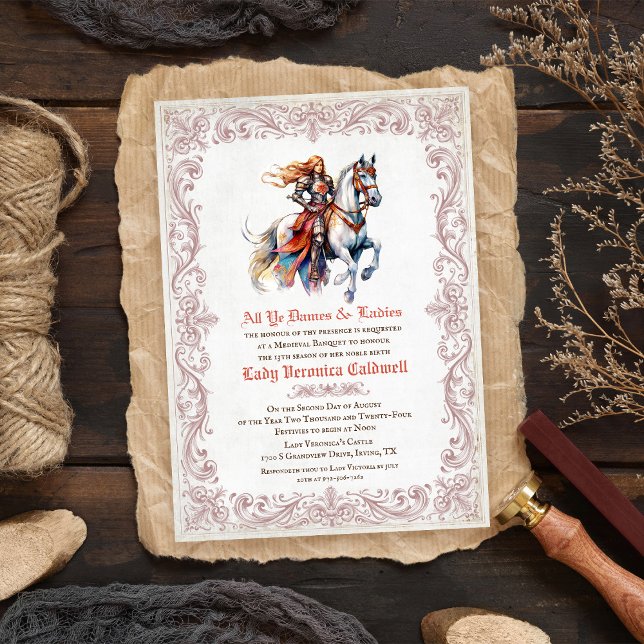 ANY AGE - Medieval Renaissance Birthday Invitation (Creator Uploaded)
