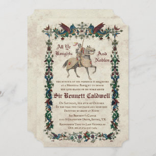 ANY AGE - Medieval Renaissance Birthday Invitation