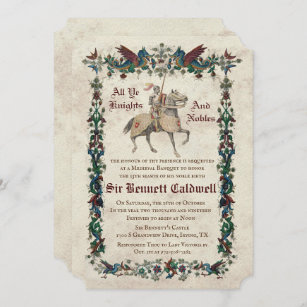 Medieval Birthday Invitations Zazzle