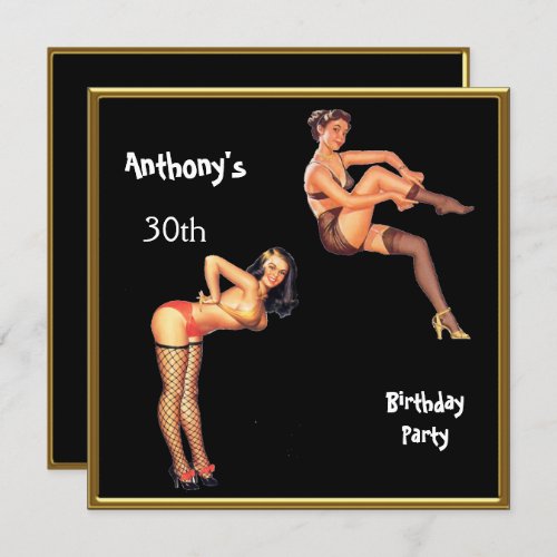 Any Age Mens Birthday Party Invitation