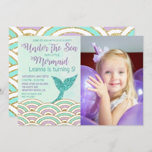 ANY AGE _ Mermaid Under the Sea Invitation