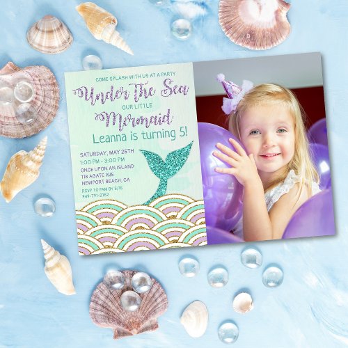 ANY AGE _ Mermaid Under the Sea Invitation