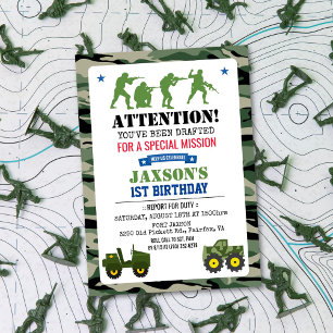 ANY AGE - Military Birthday Invitation