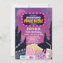 ANY AGE - Movie Night Birthday Invitation