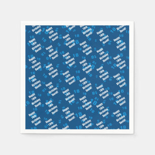 Any age & name personalized happy birthday napkins