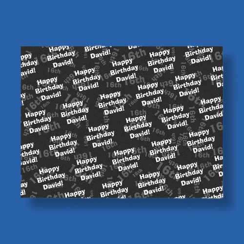 Any age  name personalized happy birthday tissue paper