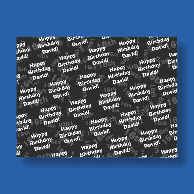 Any age & name personalized happy birthday tissue paper (Creator Uploaded)