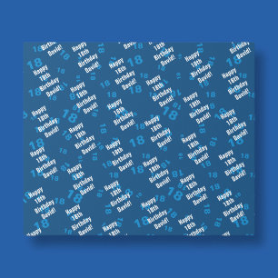 Any age & name personalized happy birthday wrapping paper